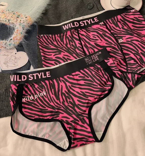 Couple Underwear Pink Leopard