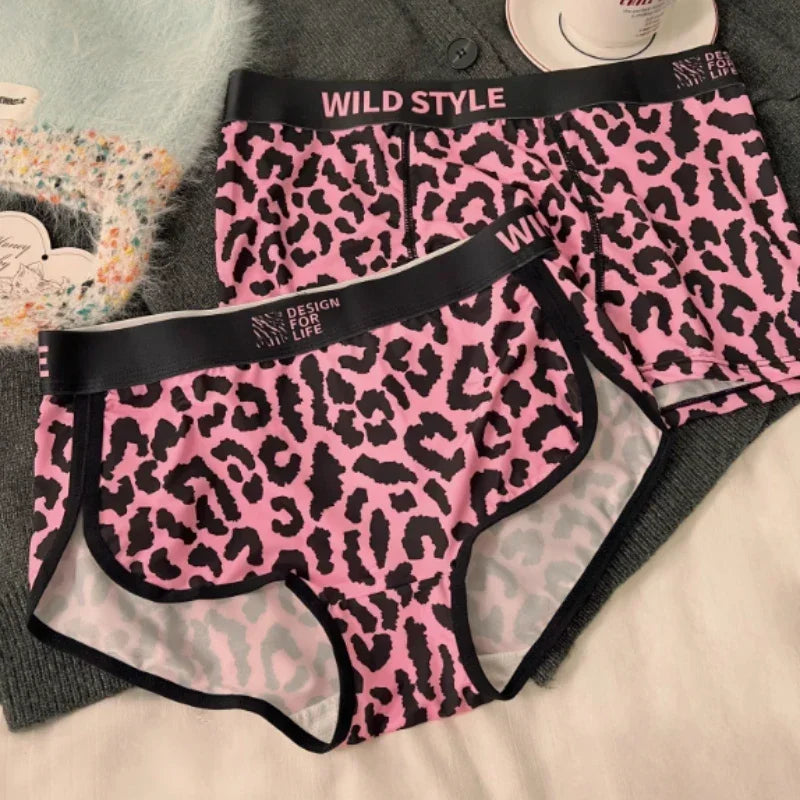 Couple Underwear Pink Leopard