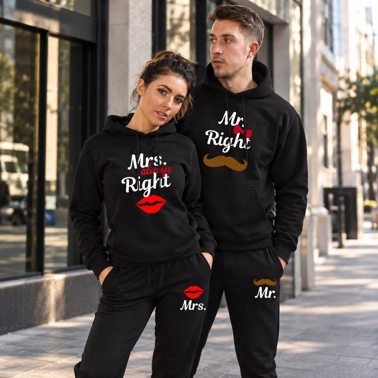 Mrs mr right tracksuits