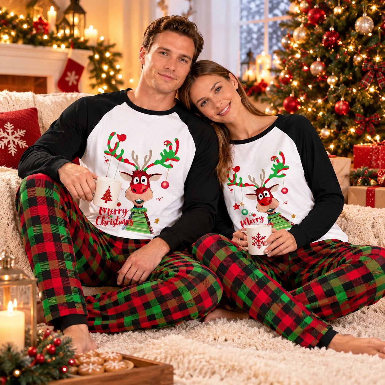 Christmas Pajamas Couple