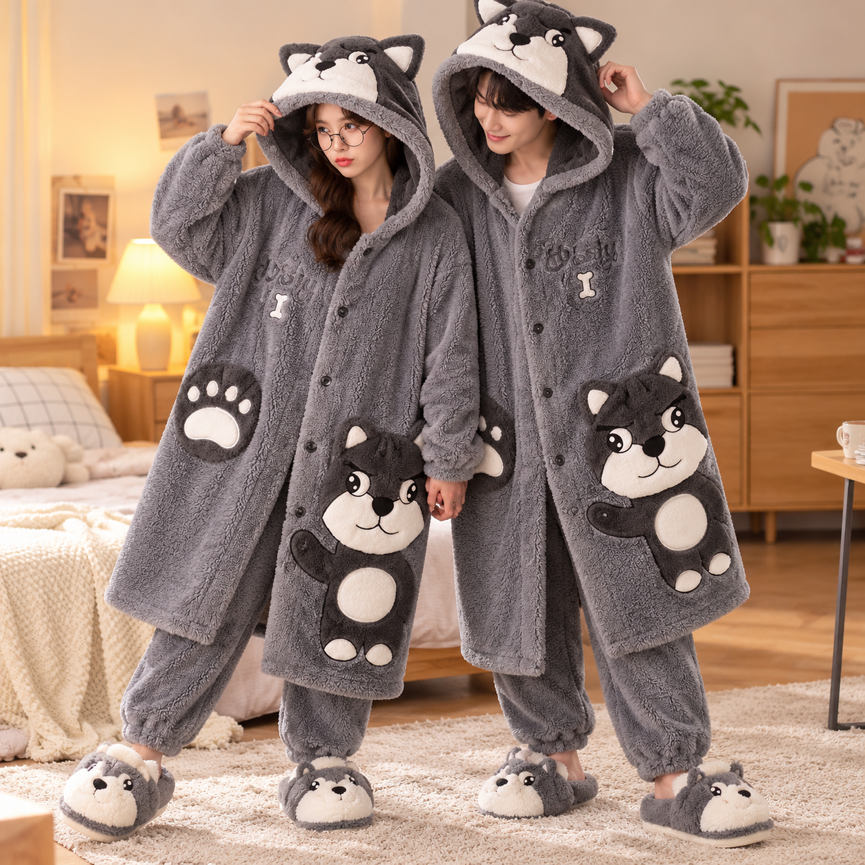 Couple Onesies Cute Dog