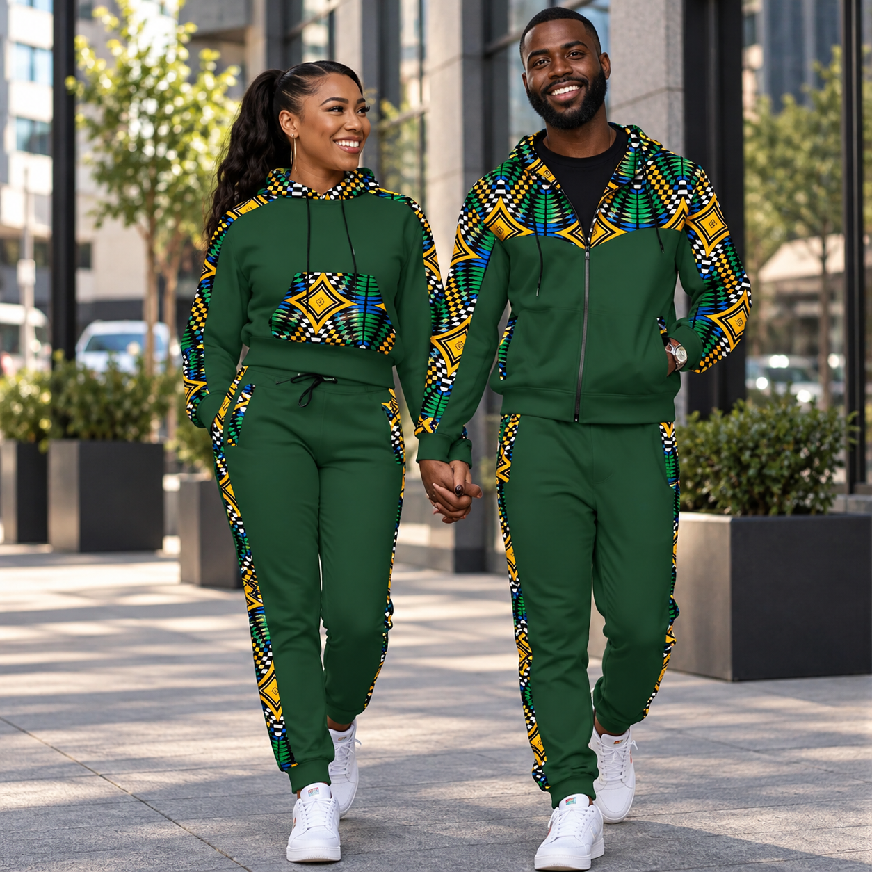 Couple track suits