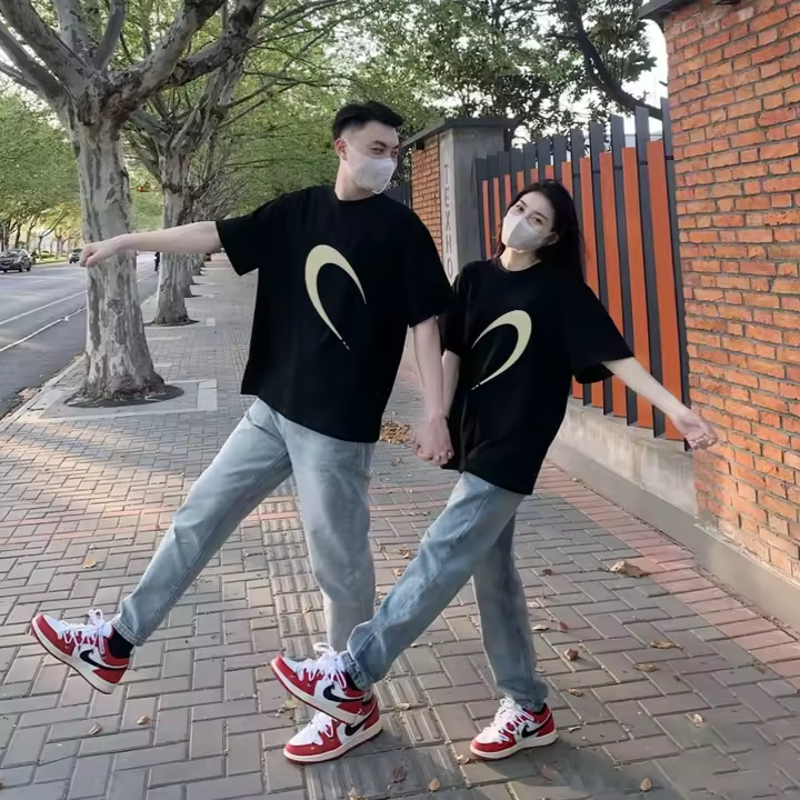 Couples Half Heart T Shirts