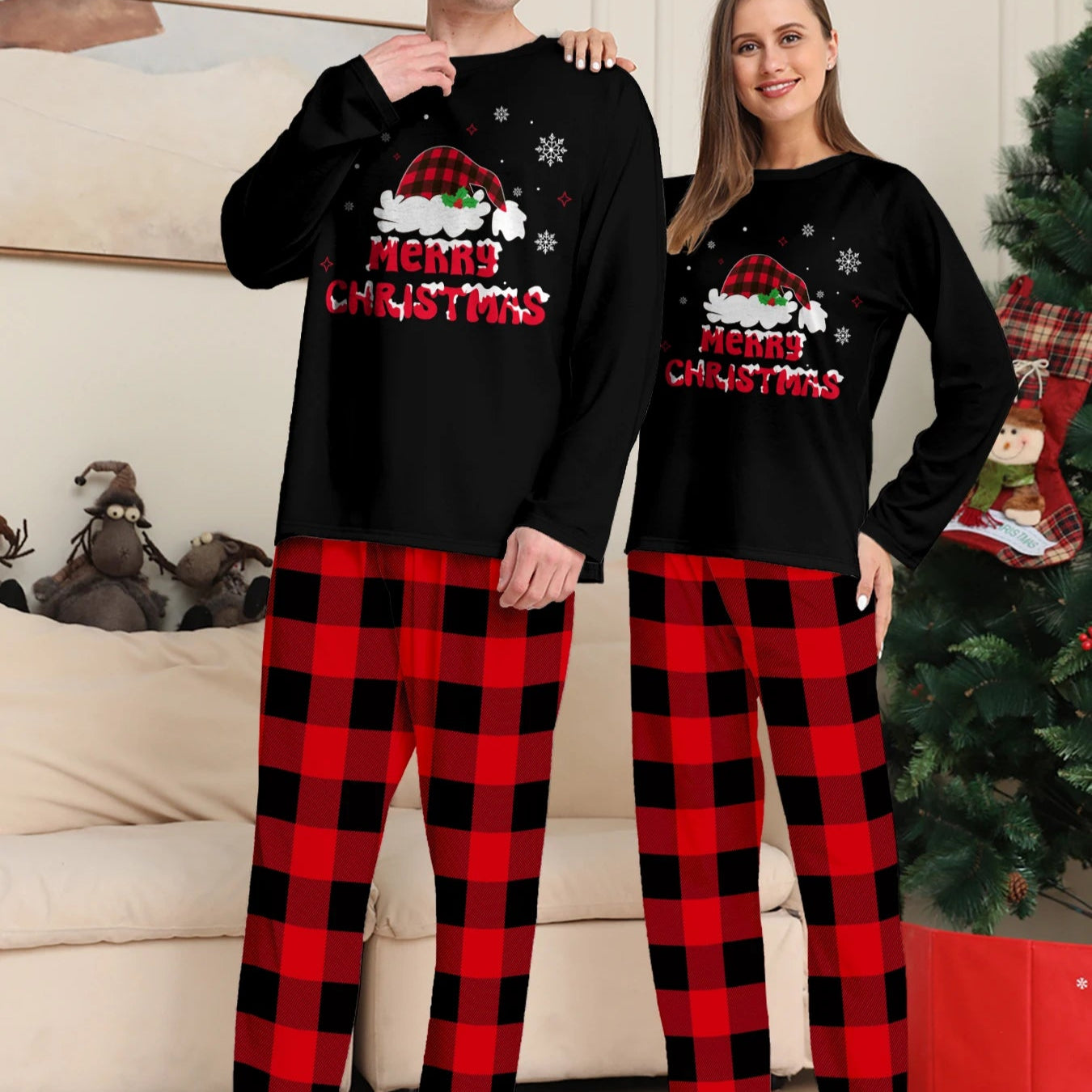 Couples Christmas Matching Pajamas