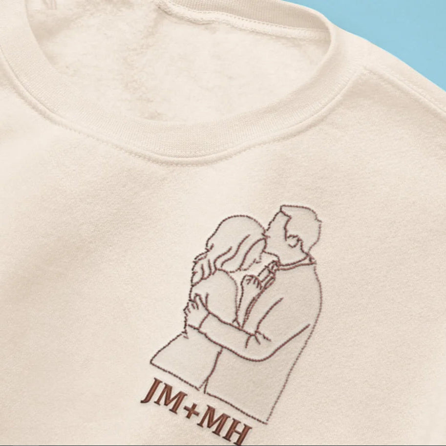 Couples Embroidered Sweatshirts