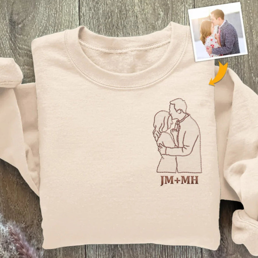 Couples Embroidered Sweatshirts