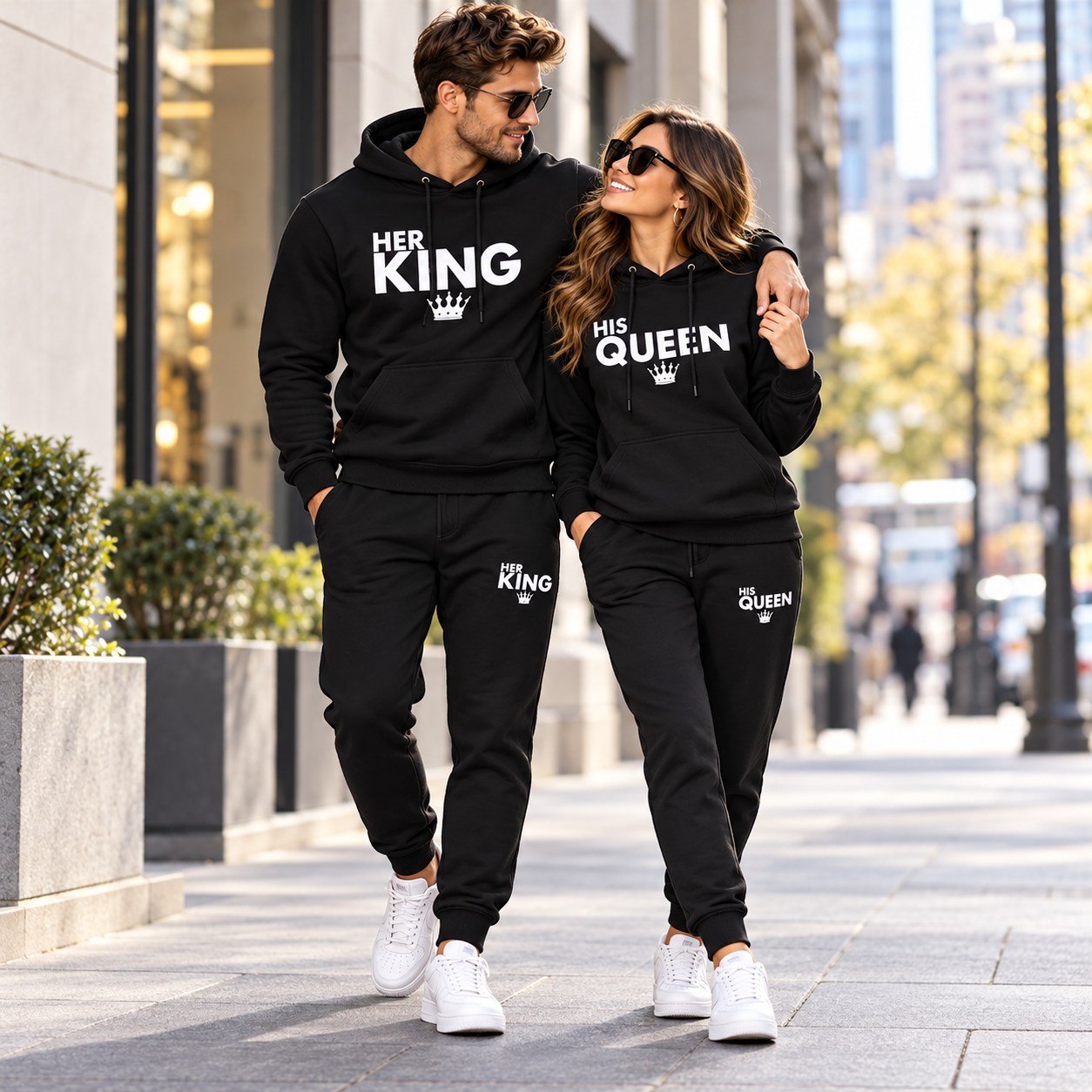 King Queen Matching Couple Tracksuits