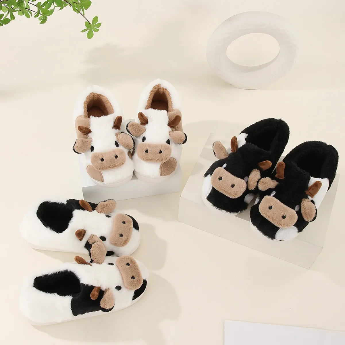 Cow Slippers for Couples