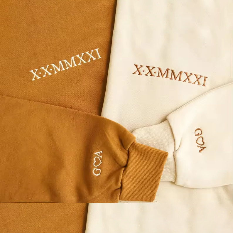 Custom Embroidered Hoodies Couples