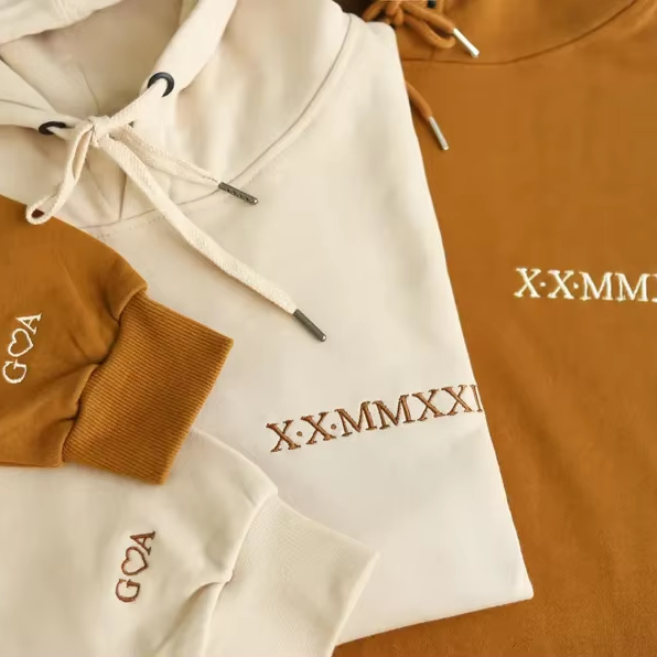 Custom Embroidered Hoodies Couples