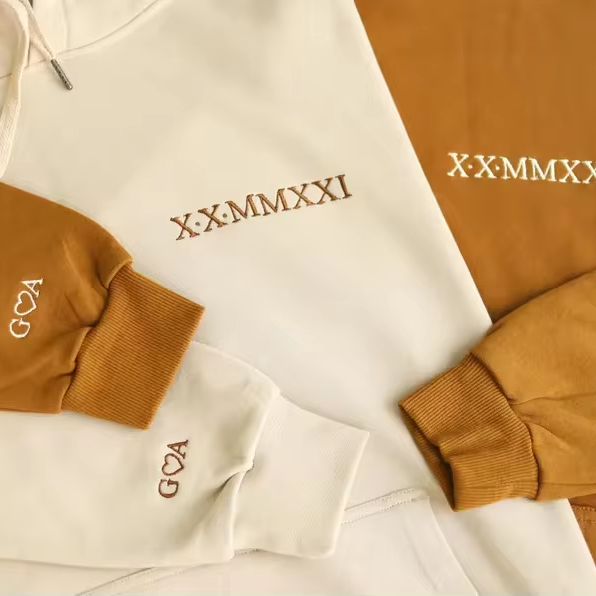 Custom Embroidered Hoodies Couples