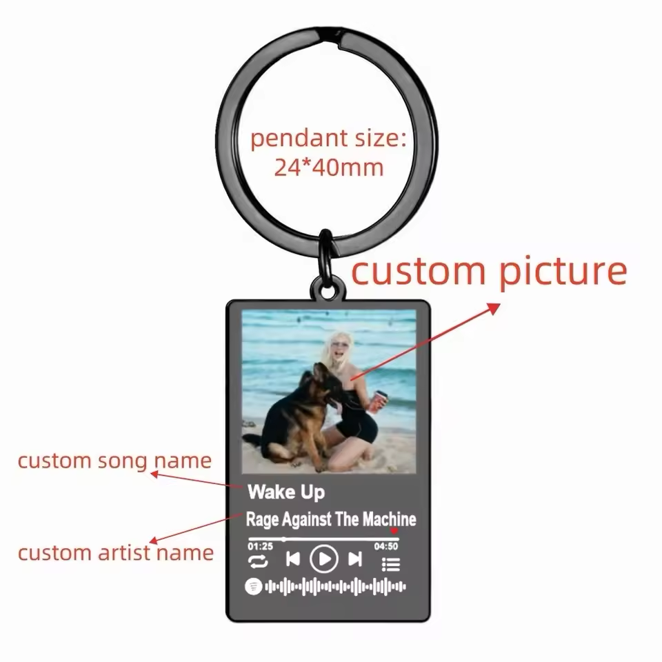 Custom Song Plaque Keychain