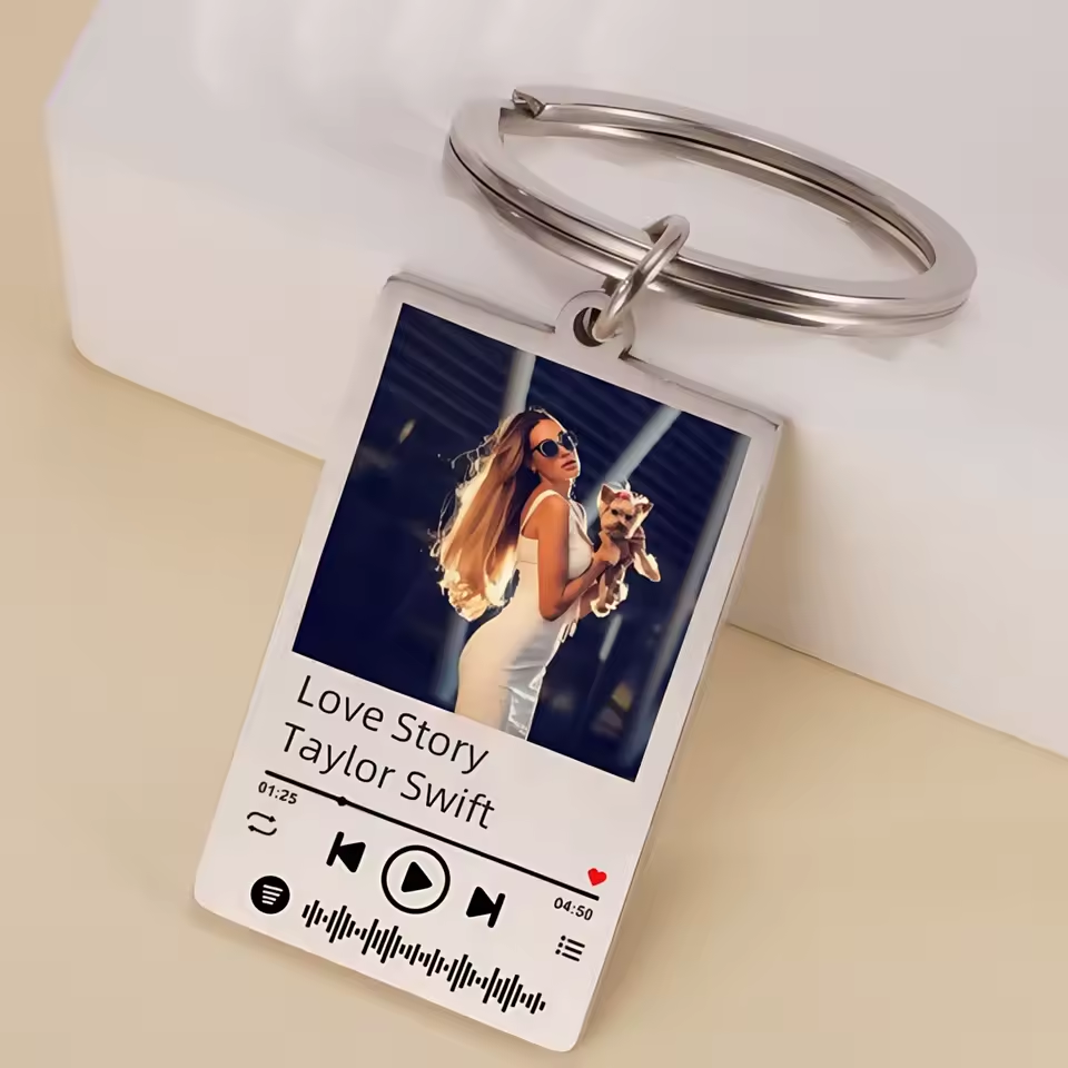 Custom Song Plaque Keychain