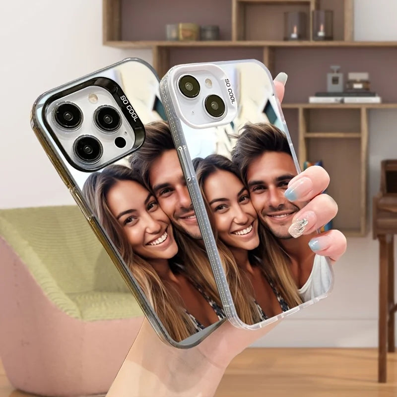 Couple Mobile Phone Case Customized Custom Photo Clear Couple Family Gift  For Couples, Family, Yourself