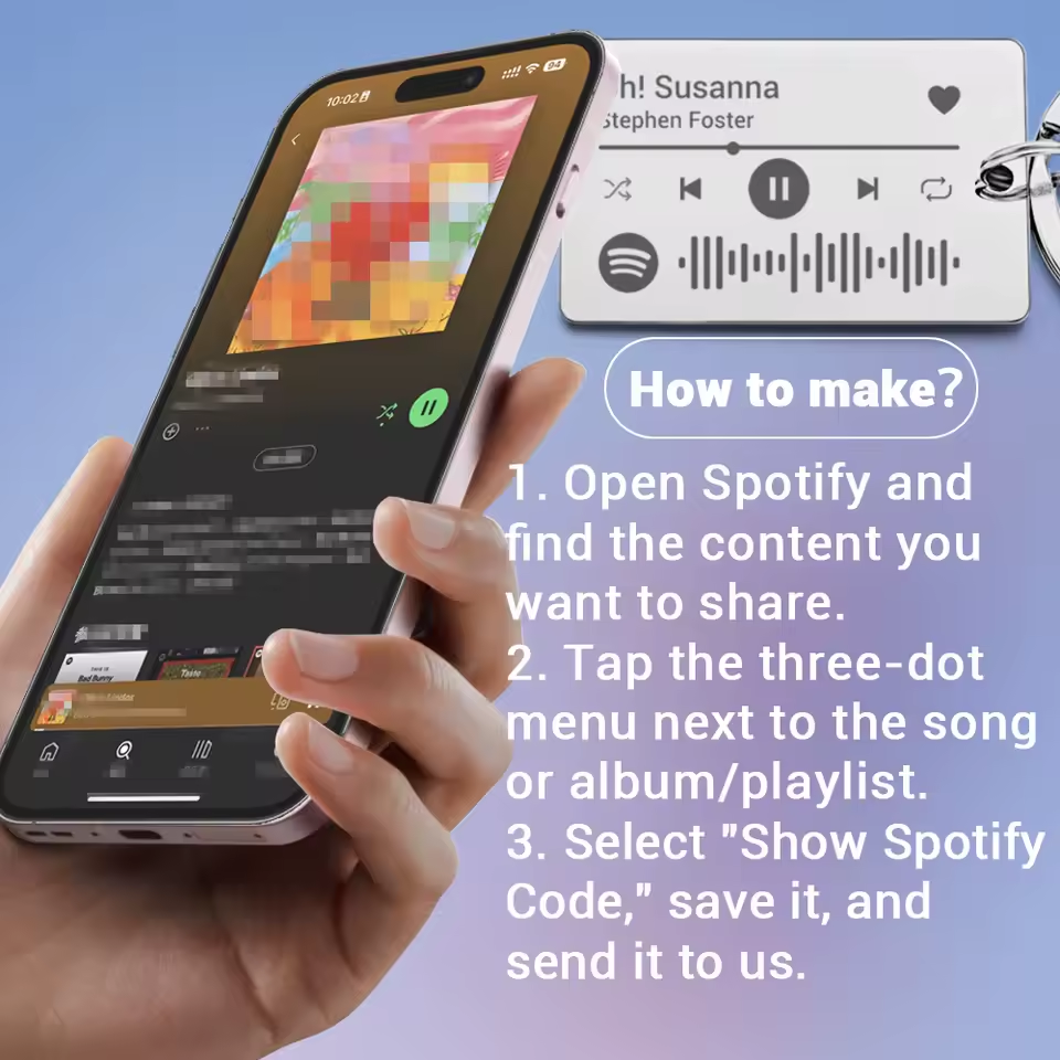 Personalized Keychain with Song