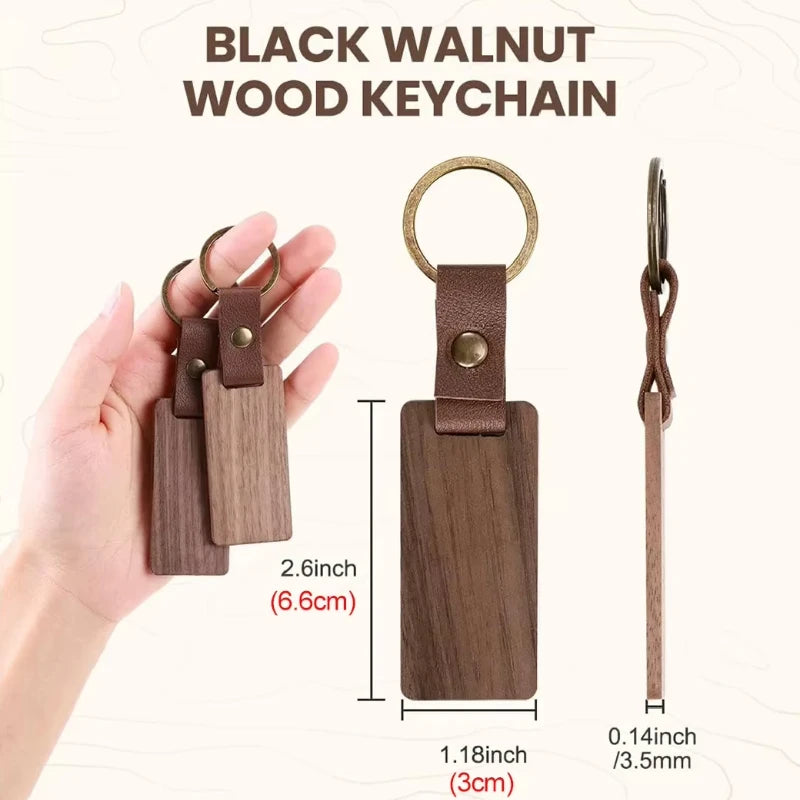 Custom Wood Keychains for Couples