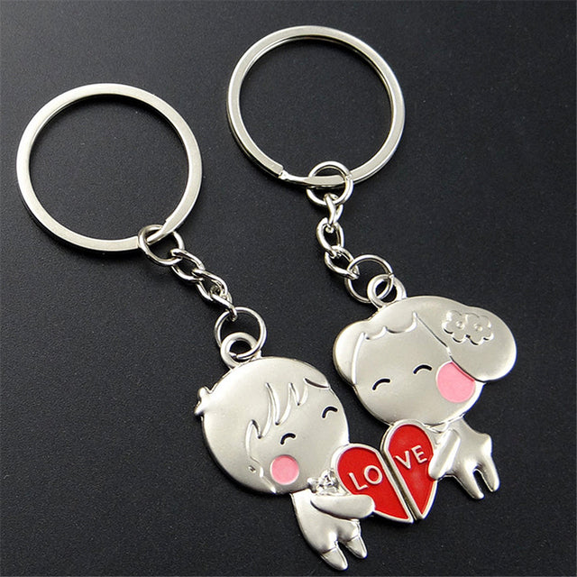 Cute Cupid I Love You Heart Couple Key Chain Keyring Keyfob Lover - Foto 8