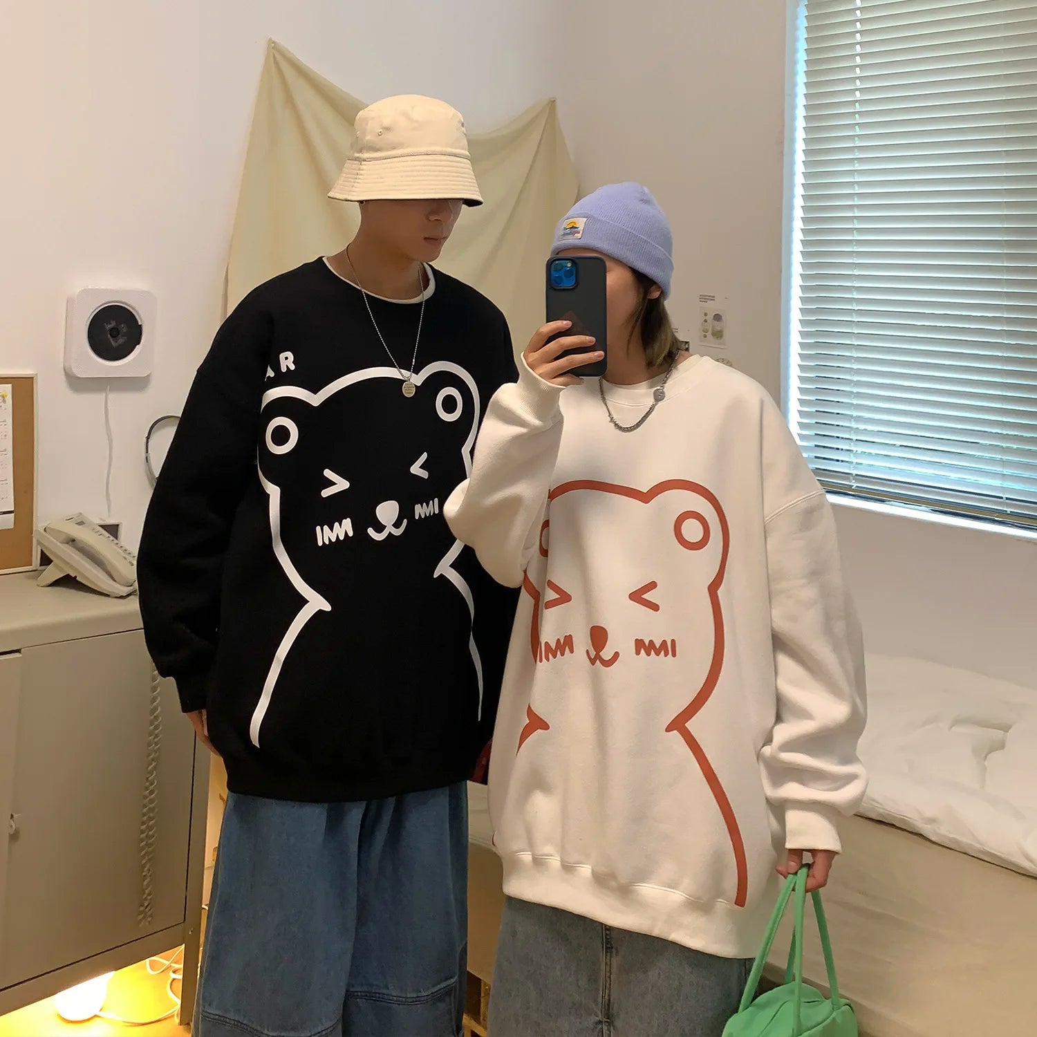 Cute Couple Oversized Sweatshirt