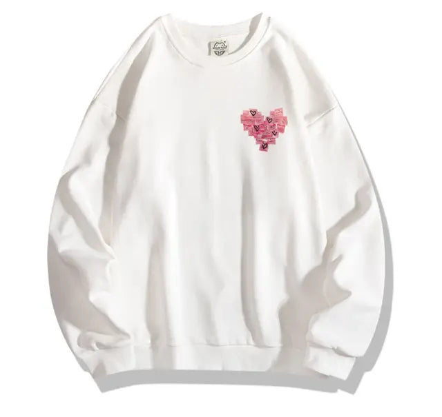 Cute Heart Matching Sweatshirts