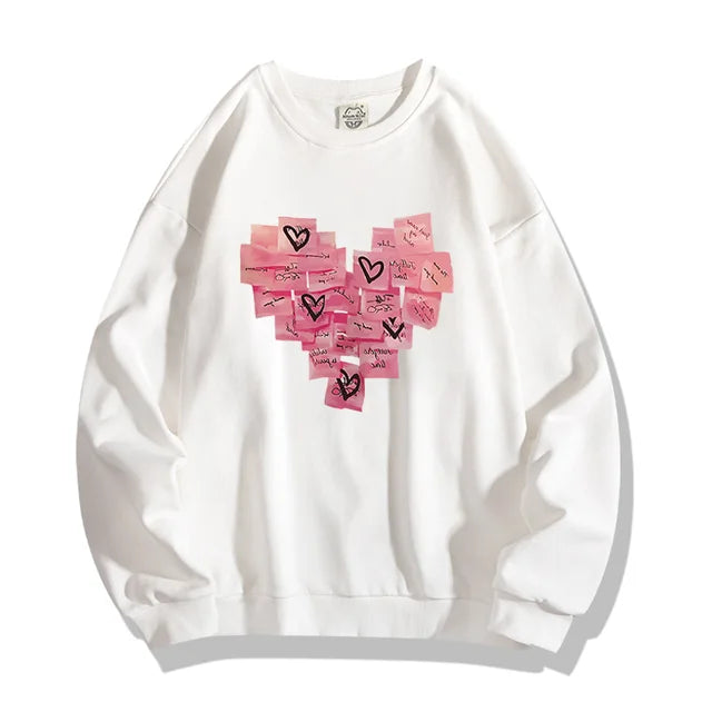 Cute Heart Matching Sweatshirts