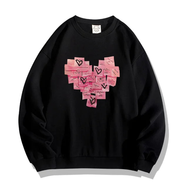 Cute Heart Matching Sweatshirts