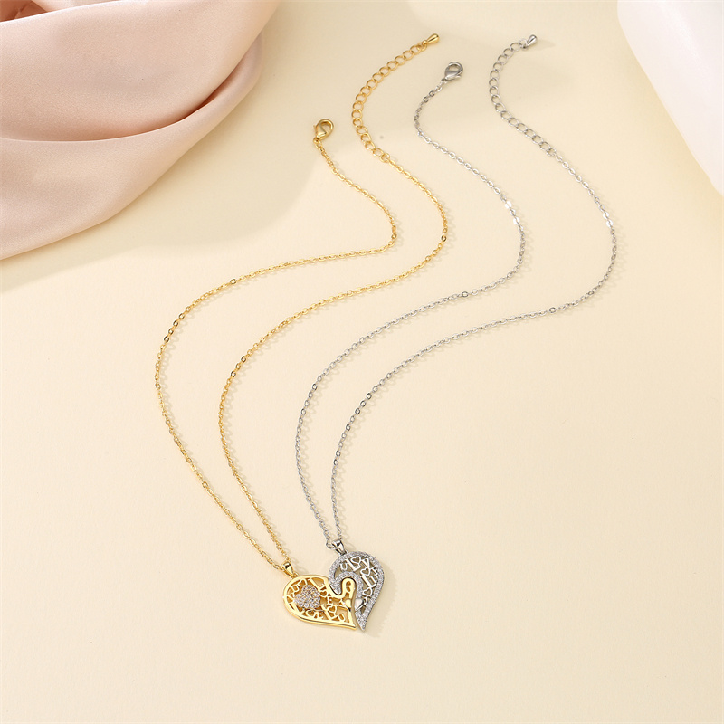 Cute Heart Necklace for Couples