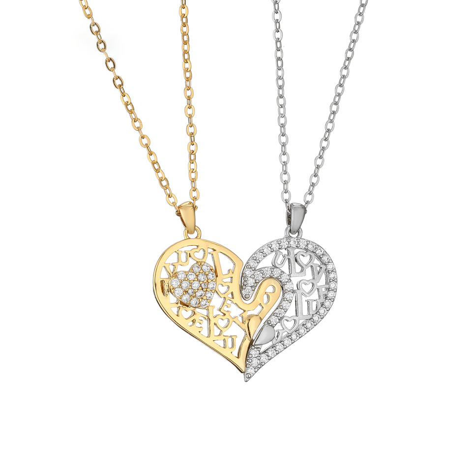 Cute Heart Necklace for Couples
