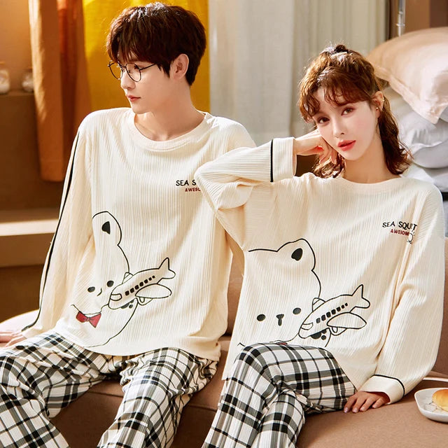 Pajamas couple discount matching