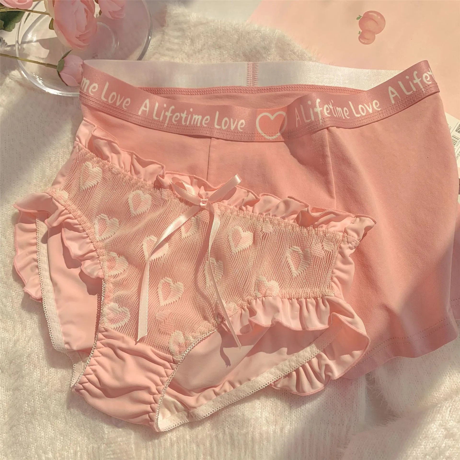 Cute Pink Couple Underwear