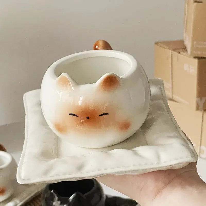 Cute Cat Couple Mugs