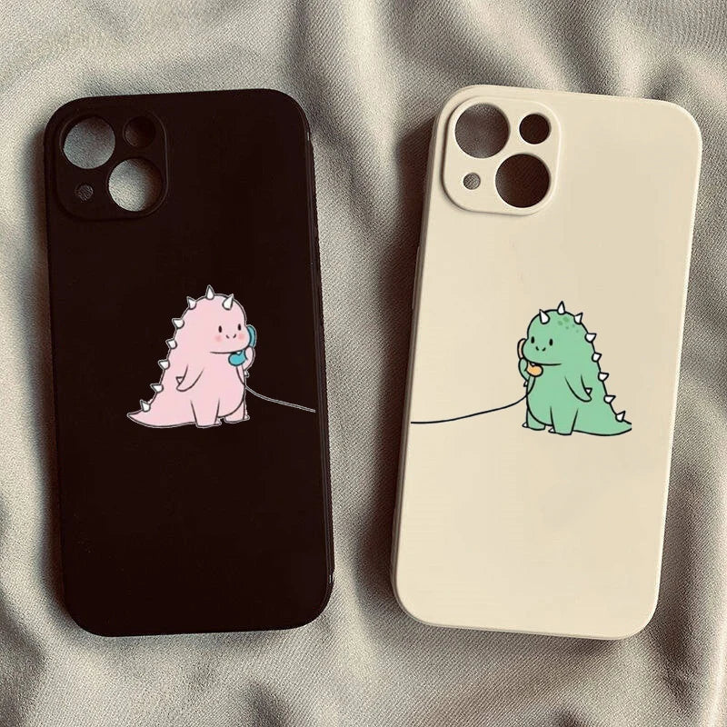Cute Dinosaur Couple Phone Case