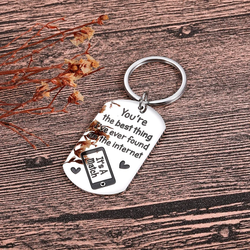 Dating App Couple Keychain