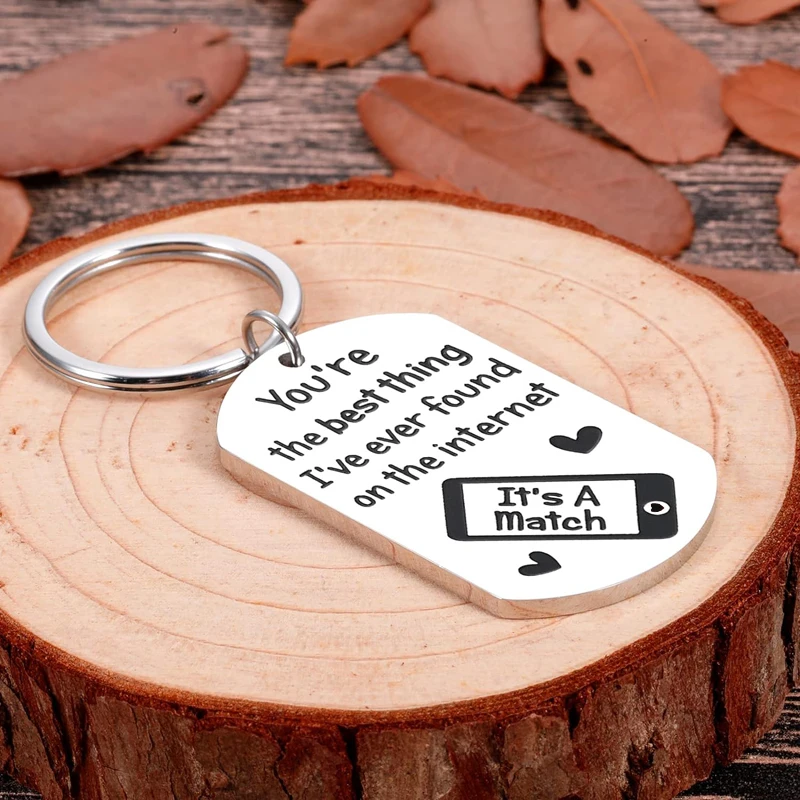 Dating App Couple Keychain