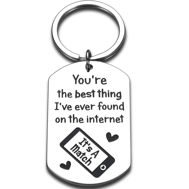 Dating App Couple Keychain