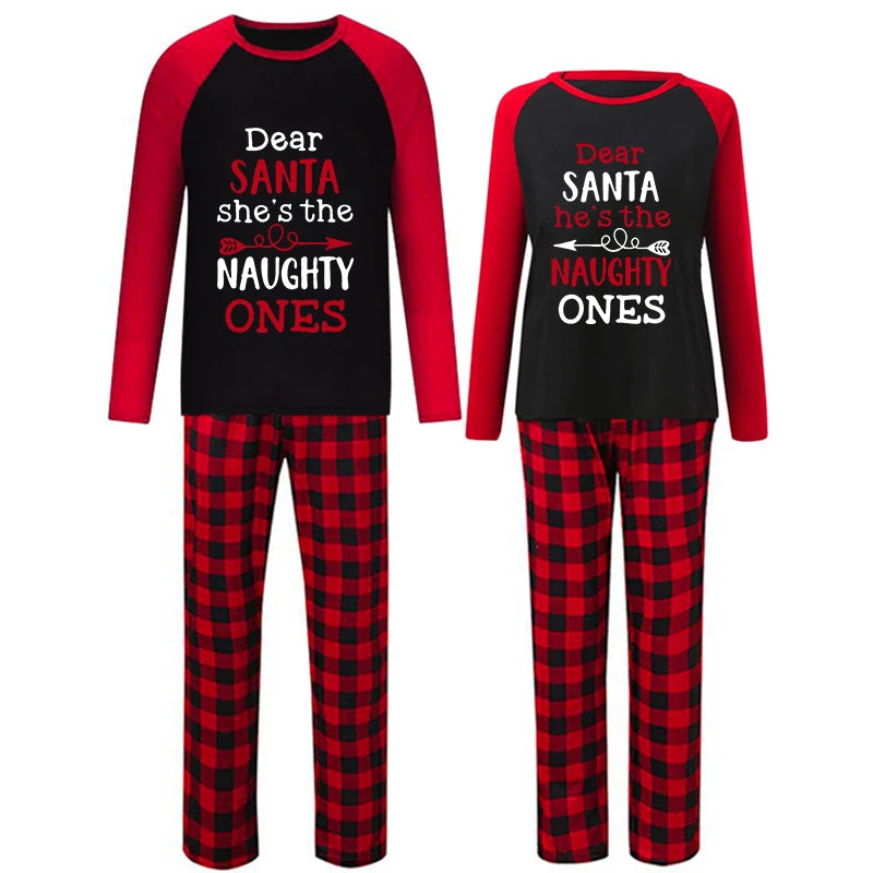 Naughty nice matching online pajamas