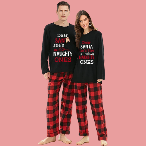 Dear Santa He's the Naughty One Pajamas