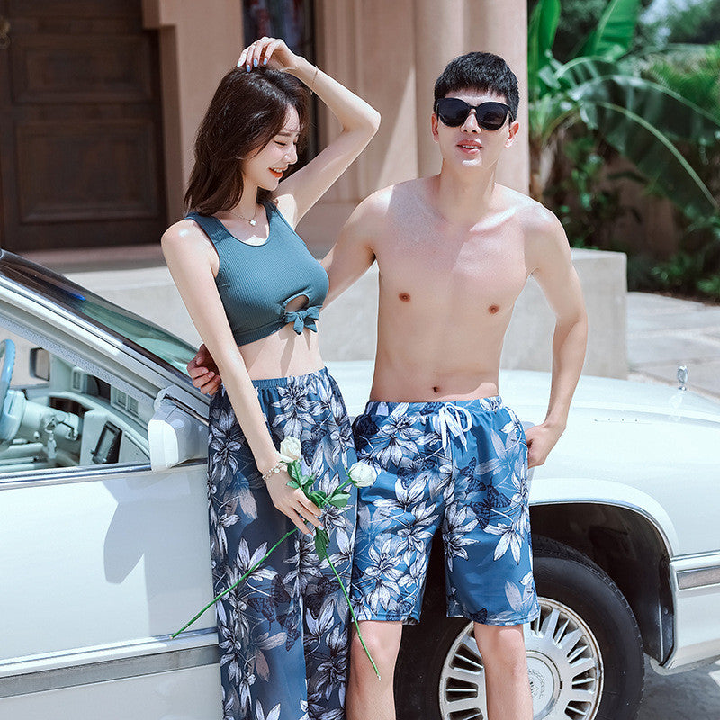 Designer couple swimwear