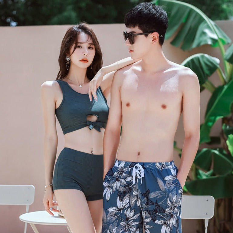Designer couple swimwear