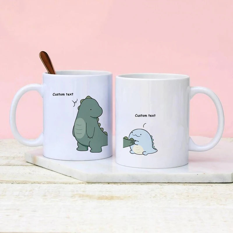 Dinosaur Couple Mugs