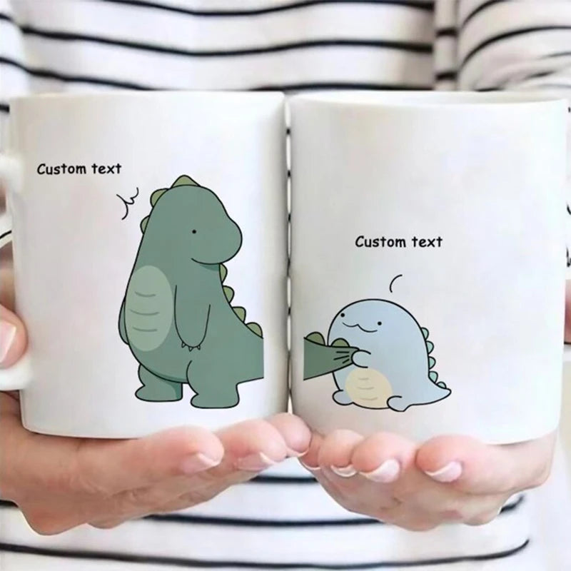Dinosaur Couple Mugs