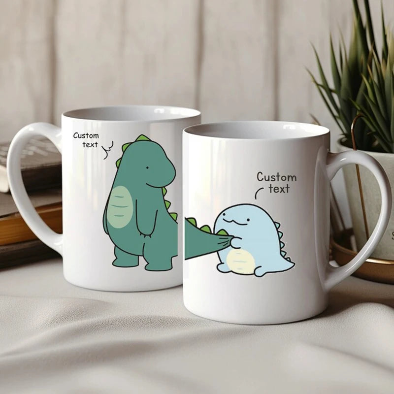 Dinosaur Couple Mugs
