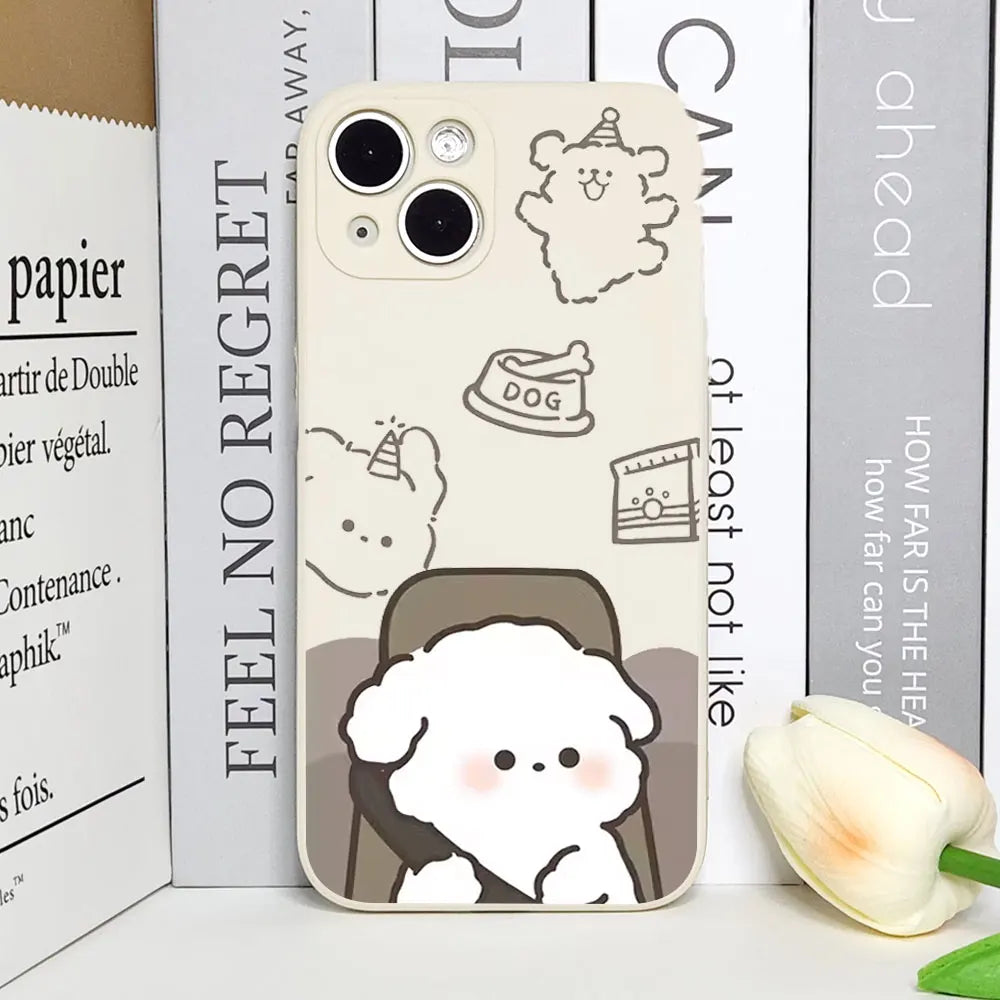 Driving Dog Couple Matching Phone Cases