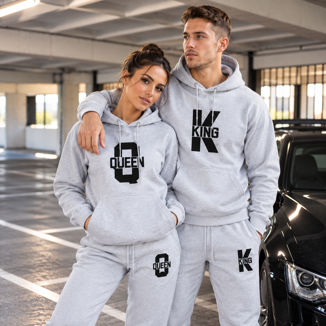 Matching tracksuit set for couples