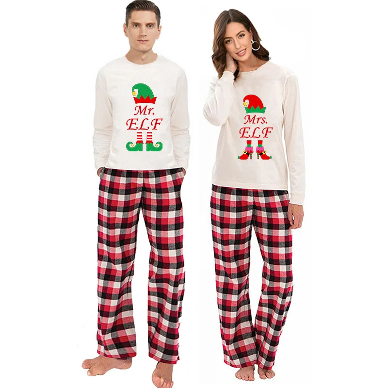 Elf 2025 couple pajamas