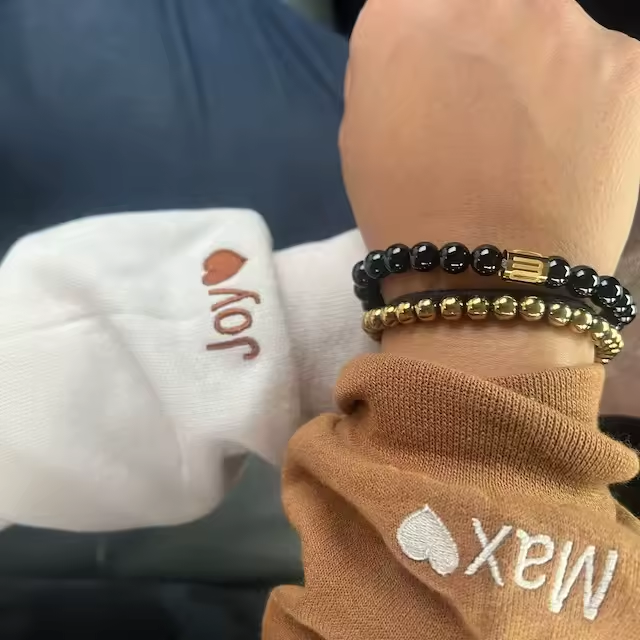 Embroidered Couples Hoodies