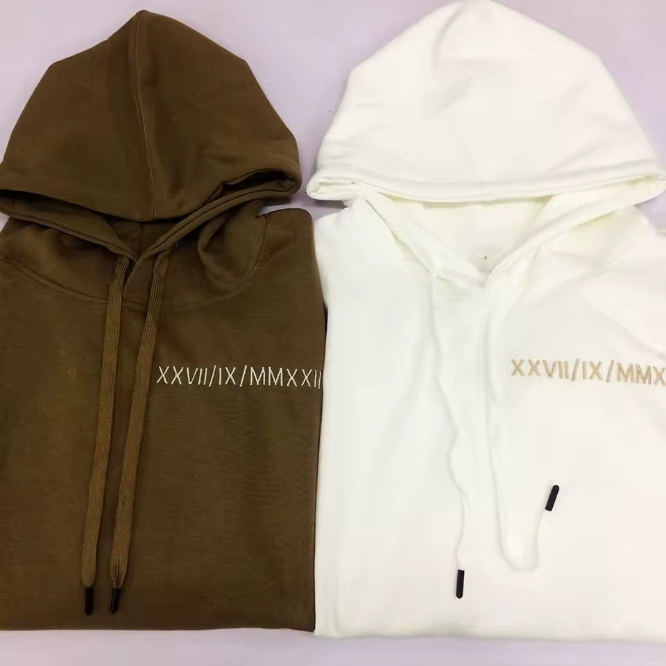 Embroidered Couples Hoodies