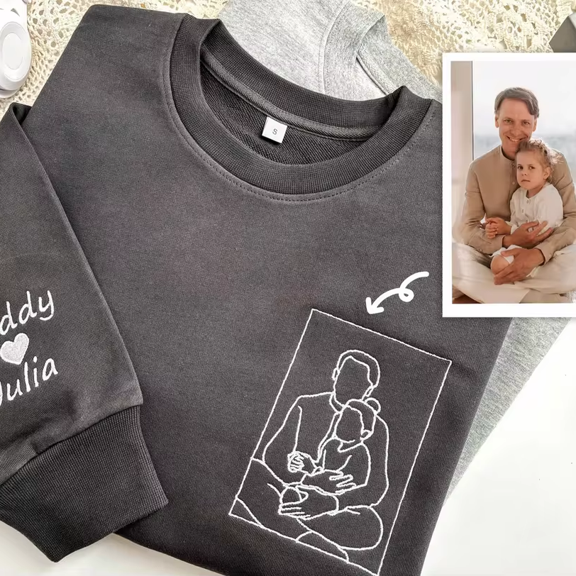 Embroidered Couple Sweatshirts