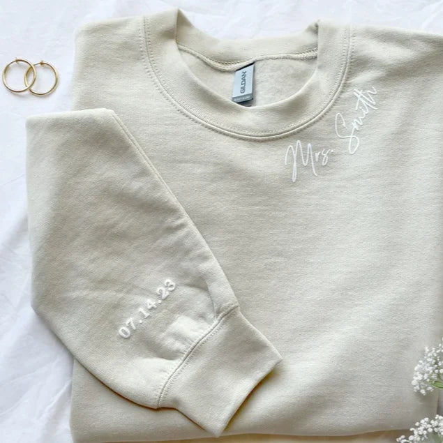 Embroidered Text Sweatshirt
