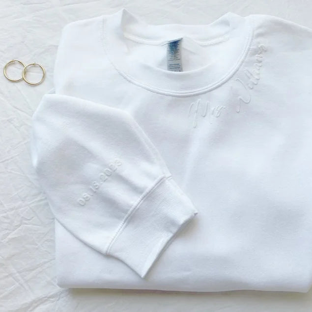 Embroidered Text Sweatshirt