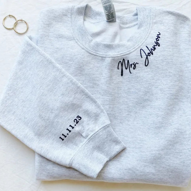 Embroidered Text Sweatshirt